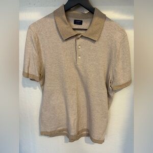J. Crew Factory Men's Tan knit Polo Shirt